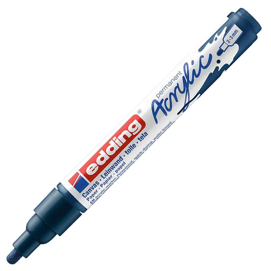 Edding 5100 Orta Uçlu Akrilik Markör 2-3mm Yuvarlak Uç Gece Mavisi