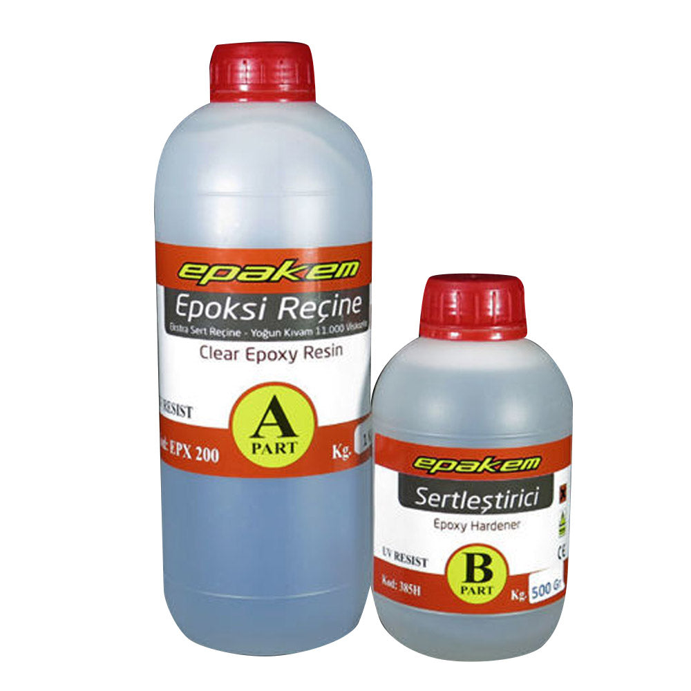 Epakem Epoksi Reçine ve Sertleştirici 2'li Set 1500ml