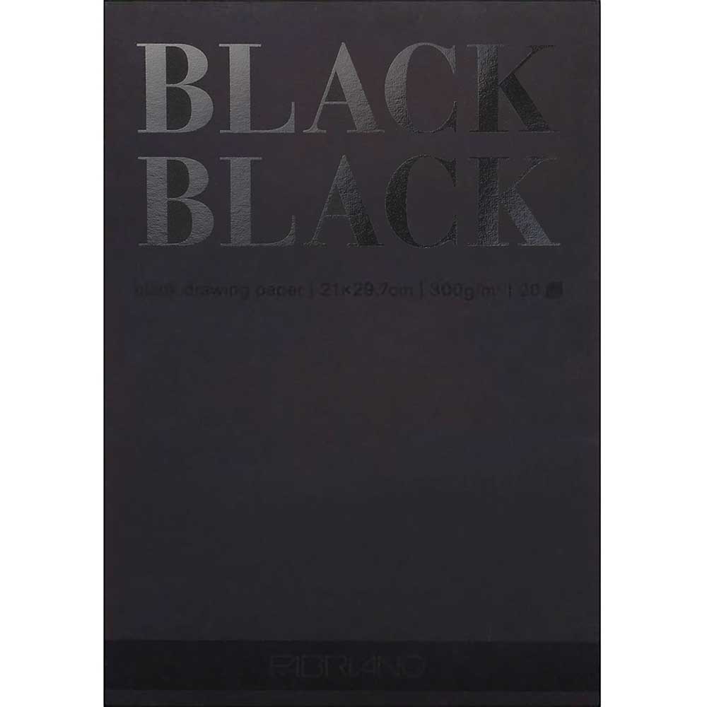 Fabriano Black Black 300gr Siyah Çok Amaçlı Resim Blok 20 Sayfa A4 (21x29.7cm)