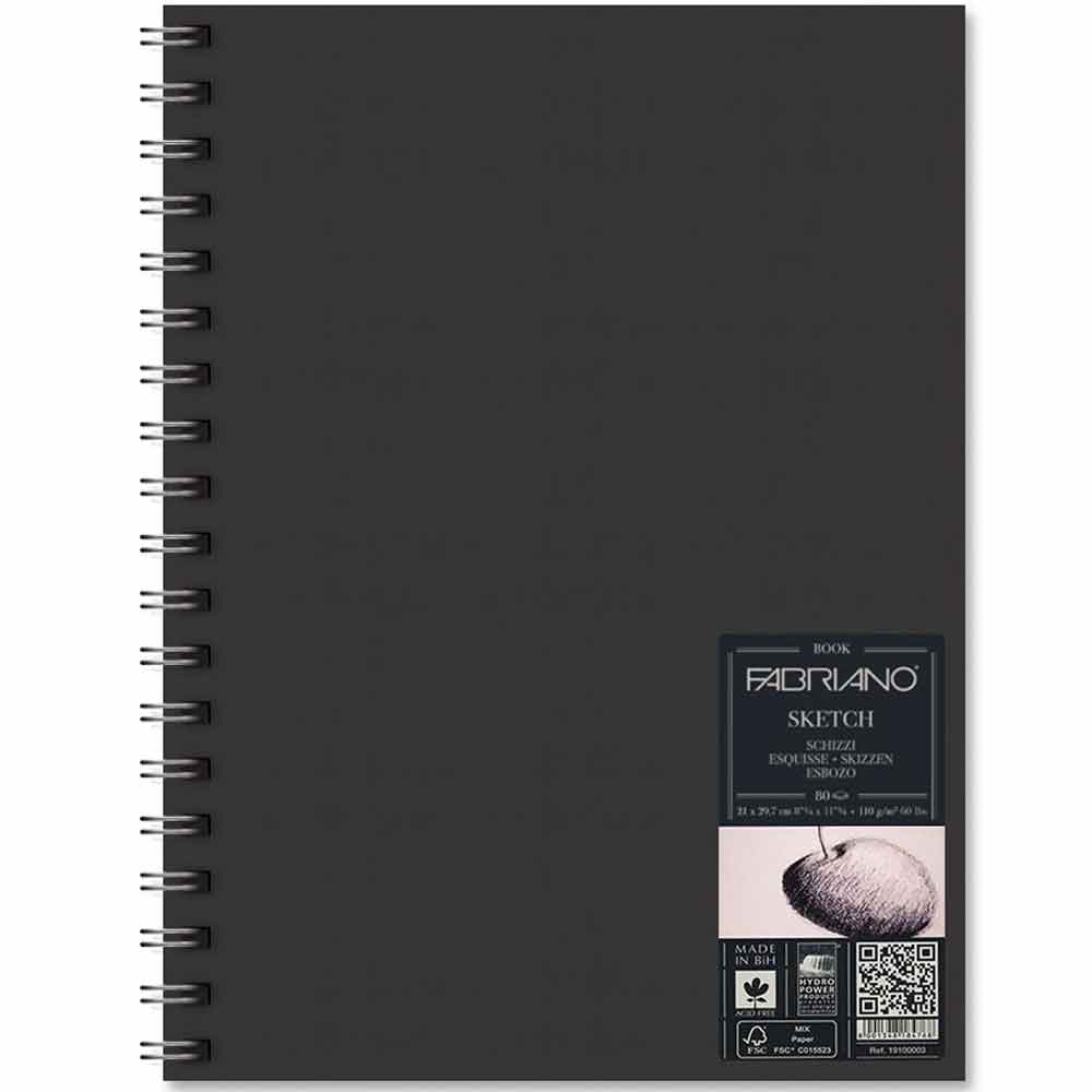Fabriano Sketch Book Natural Grain 110gr Portrait Spiralli Çizim Blok 80 Sayfa A4 (21x29.7cm)