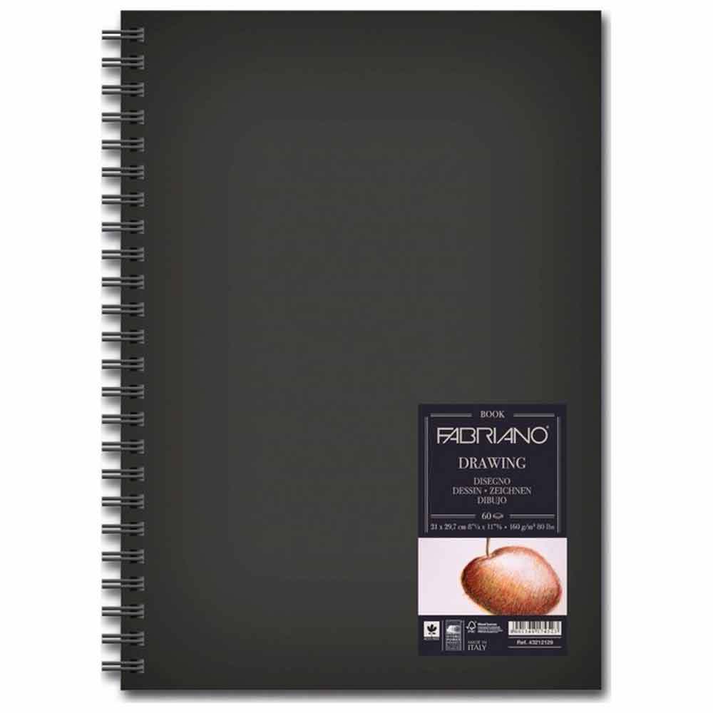 Fabriano Drawing Book Natural Grain 160gr Portrait Spiralli Çizim Blok 60 Sayfa A4 (21x29.7cm)