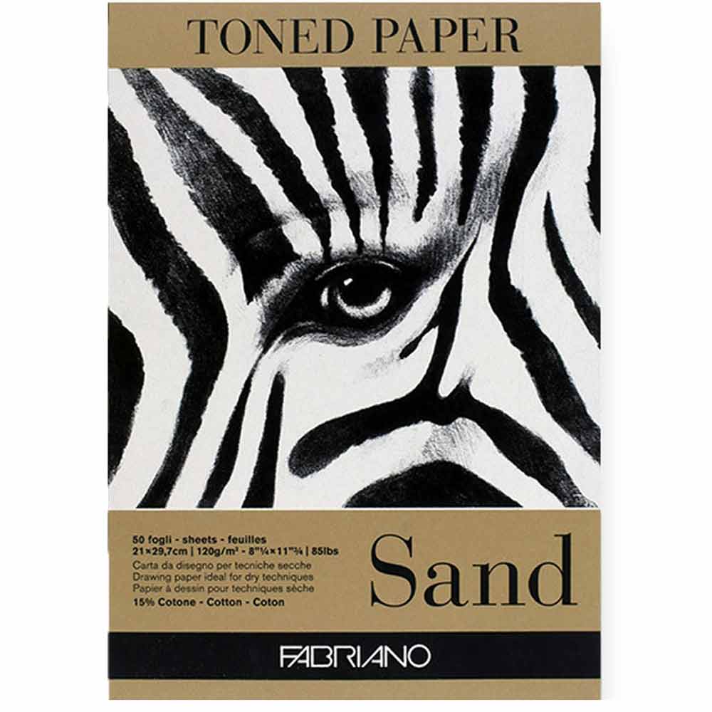Fabriano Toned Paper Sand Eskiz ve Çizim Blok 120gr 50 Sayfa Kum Rengi A4 (21x29.7cm)