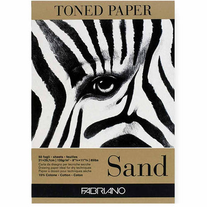 Fabriano Toned Paper Sand Eskiz ve Çizim Blok 120gr 50 Sayfa Kum Rengi A4 (21x29.7cm)