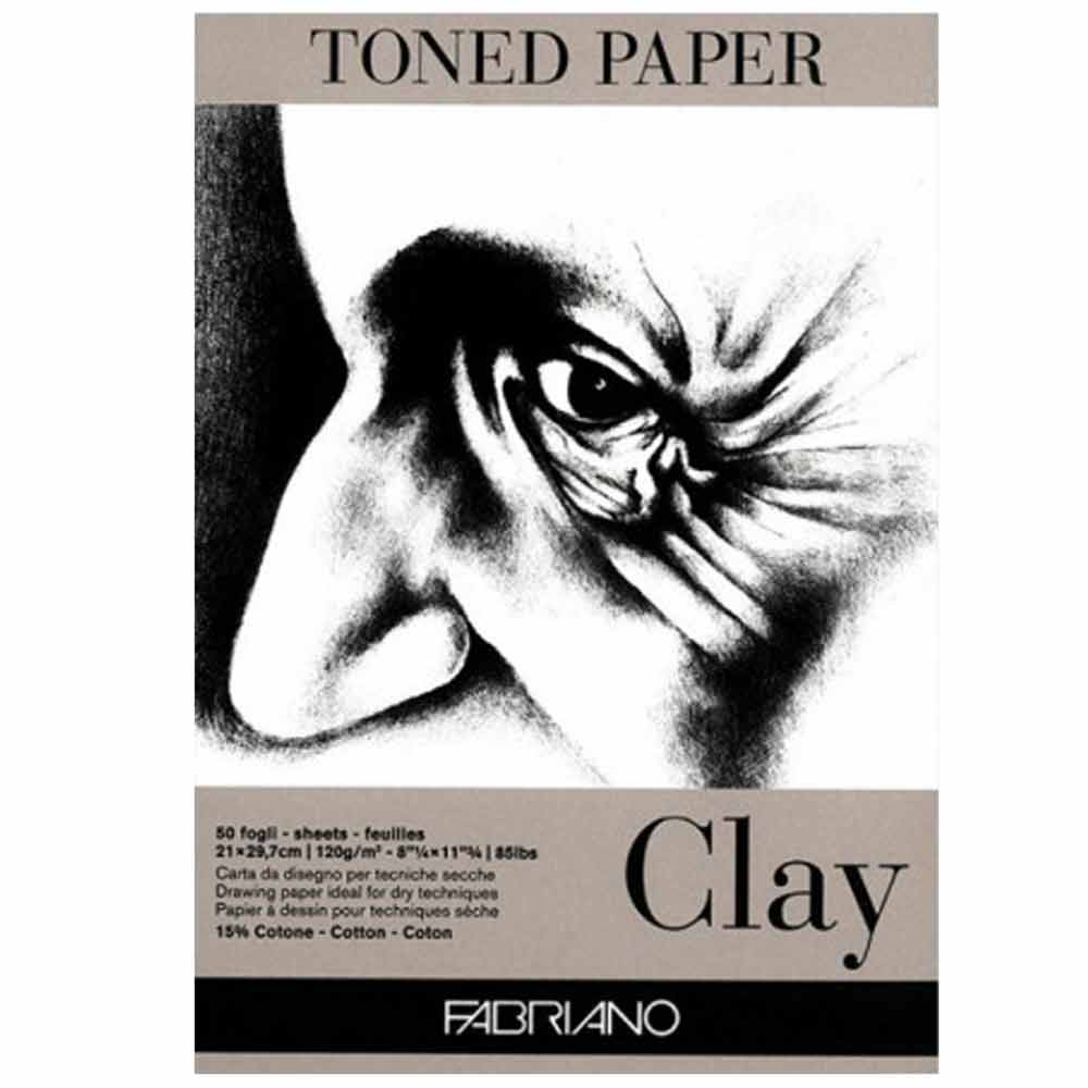 Fabriano Toned Paper Clay Eskiz ve Çizim Blok 120gr 50 Sayfa Kil Rengi A4 (21x29.7cm)