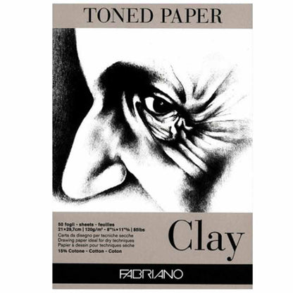 Fabriano Toned Paper Clay Eskiz ve Çizim Blok 120gr 50 Sayfa Kil Rengi A4 (21x29.7cm)