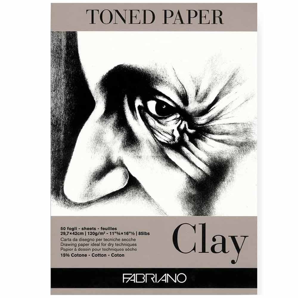 Fabriano Toned Paper Clay Eskiz ve Çizim Blok 120gr 50 Sayfa Kil Rengi A3 (29.7x42cm)