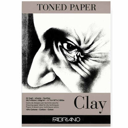Fabriano Toned Paper Clay Eskiz ve Çizim Blok 120gr 50 Sayfa Kil Rengi A3 (29.7x42cm)