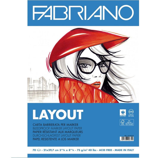 Fabriano Blocco Layout 75gr A4 (21x29,7cm) 70 Sayfa
