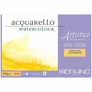 Fabriano Artistico Extra White Cold Pressed 300gr Sulu Boya Blok 20 Sayfa 18x26cm