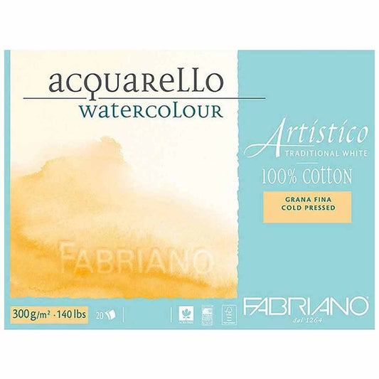 Fabriano Artistico Traditional White Cold Pressed 300gr Suluboya Blok 20 Sayfa 26x36cm