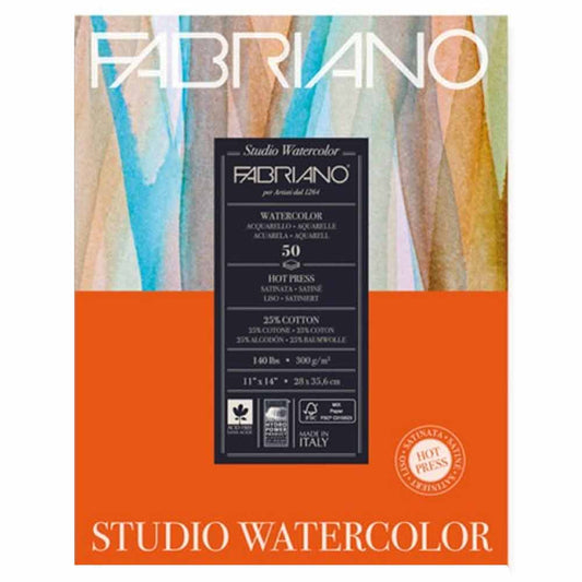 Fabriano Watercolour Hot Pressed 300gr Sulu Boya Blok 50 Sayfa 28x35.6cm