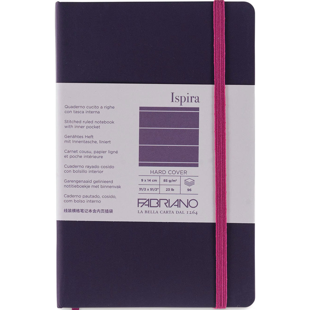 Fabriano Ispira Hardcover Notebook 85gr A6 Purple Ruled 96 Yaprak