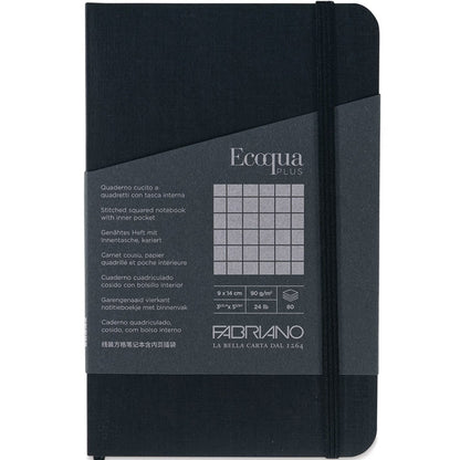Fabriano Ecoqua Plus Stitch Notebook 90gr A6 Nero Squared 80 Yaprak
