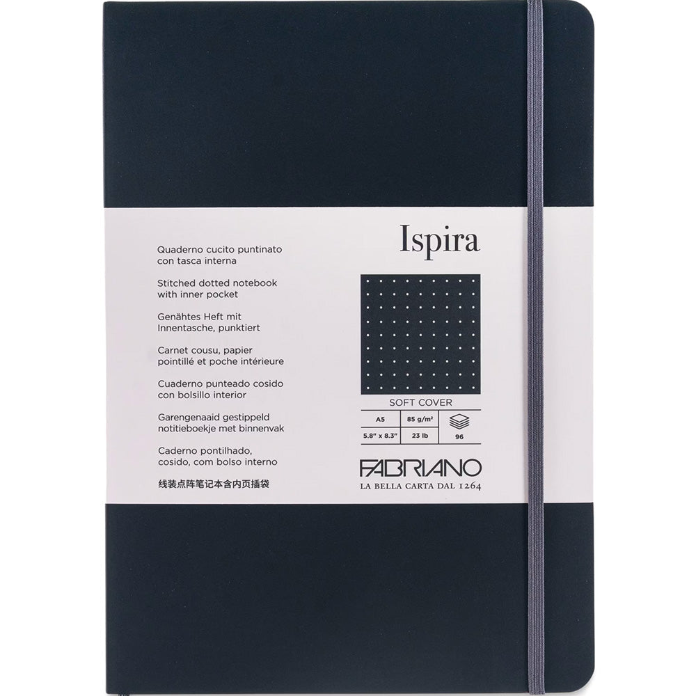 Fabriano Ispira Softcover Notebook 85gr A5 Black Dotted 96 Yaprak