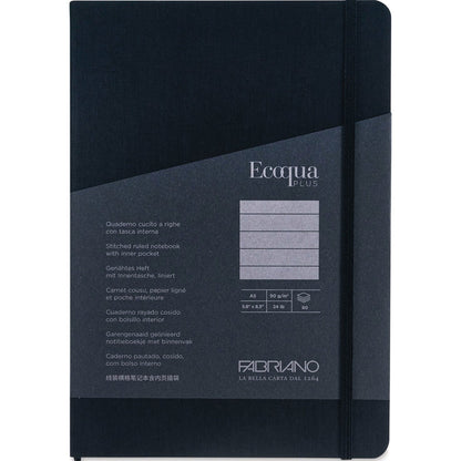 Fabriano Ecoqua Plus Stitch Notebook 90gr A5 Nero Ruled 80 Yaprak
