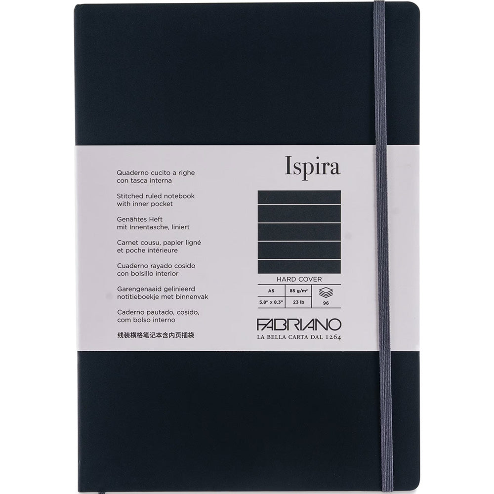 Fabriano Ispira Hardcover Notebook 85gr A5 Black Ruled 96 Yaprak