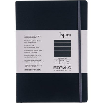 Fabriano Ispira Hardcover Notebook 85gr A5 Black Ruled 96 Yaprak