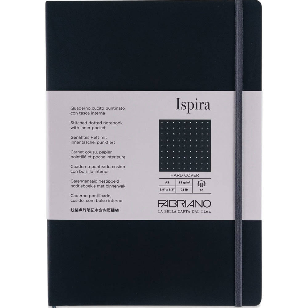 Fabriano Ispira Hardcover Notebook 85gr A5 Black Dotted 96 Yaprak