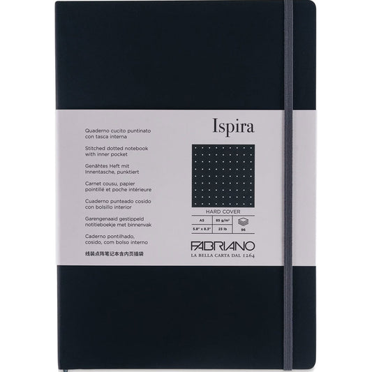 Fabriano Ispira Hardcover Notebook 85gr A5 Black Dotted 96 Yaprak