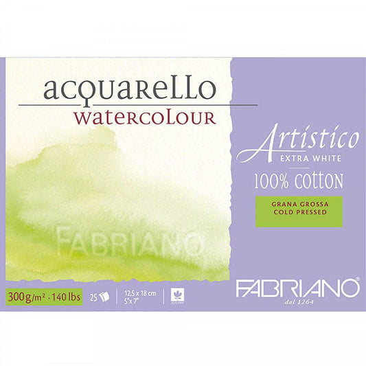 Fabriano Artistico Extra White Rough 300gr Sulu Boya Blok 25 Sayfa 12.5x18cm