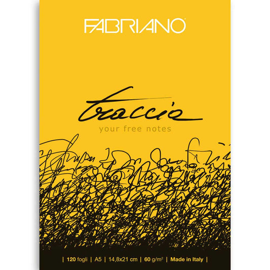 Fabriano Traccia Natural Grain 60gr Sketch Blok 120 Sayfa A5 (14.8x21cm)