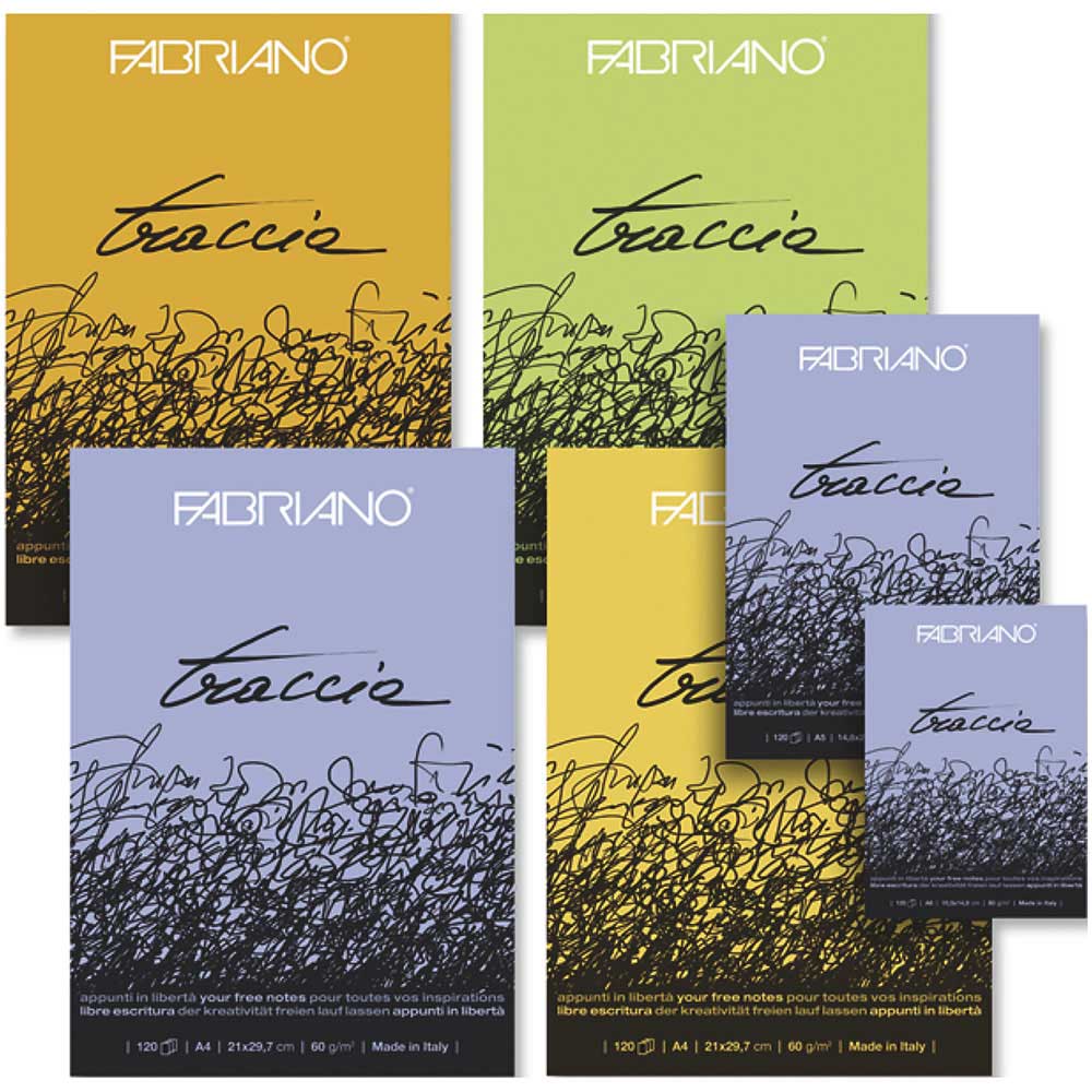 Fabriano Traccia Natural Grain 60gr Sketch Blok 120 Sayfa A4 (21x29.7cm)