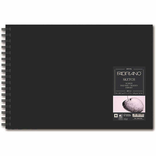 Fabriano Sketch Book Natural Grain 110gr Landscape Spiralli Çizim Blok 80 Sayfa A4 (21x29.7cm)