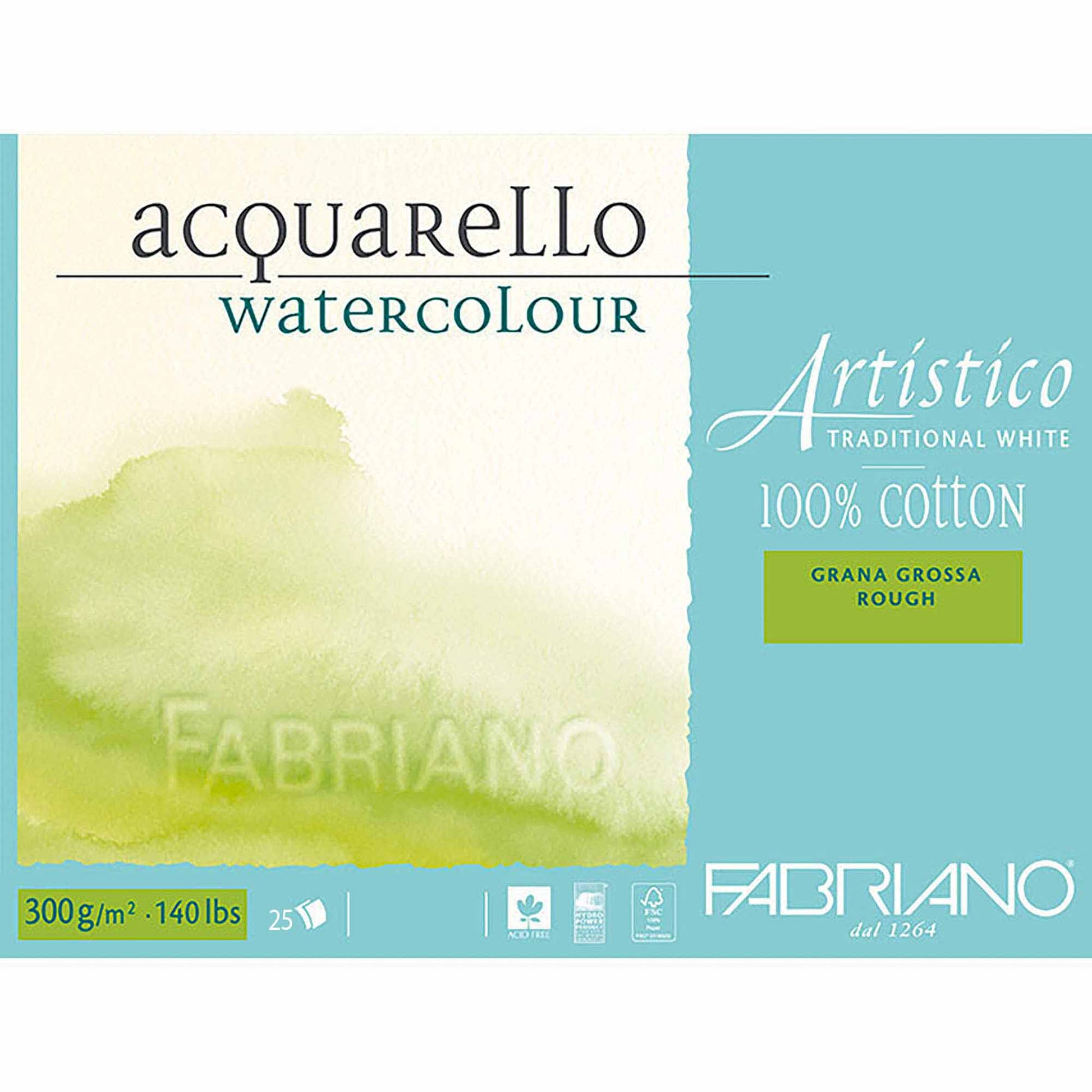 Fabriano Artistico Traditional White Rough 300gr Suluboya Blok 25 Sayfa 12.5x18cm