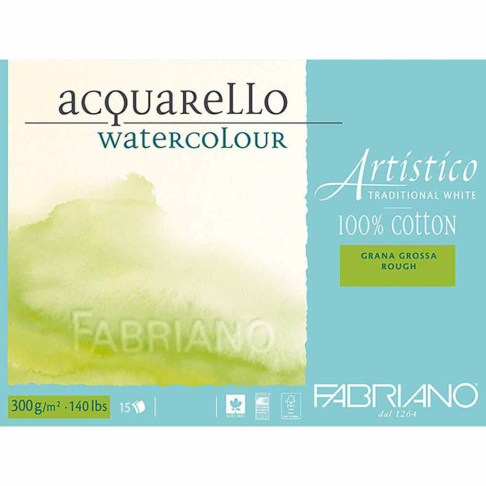 Fabriano Artistico Traditional White Rough 300gr Suluboya Blok 15 Sayfa 35.5x51cm