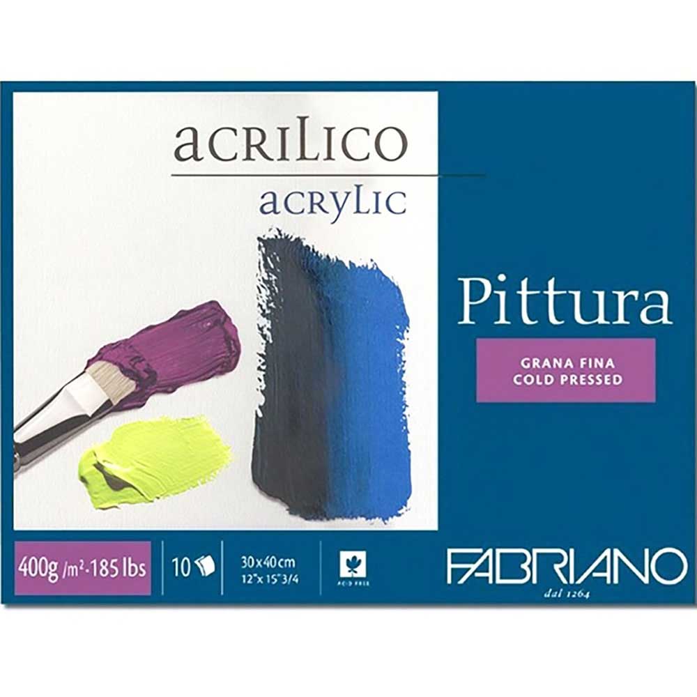 Fabriano Pittura Cold Pressed Pad 400gr Akrilik Blok 10 Sayfa 30x40cm