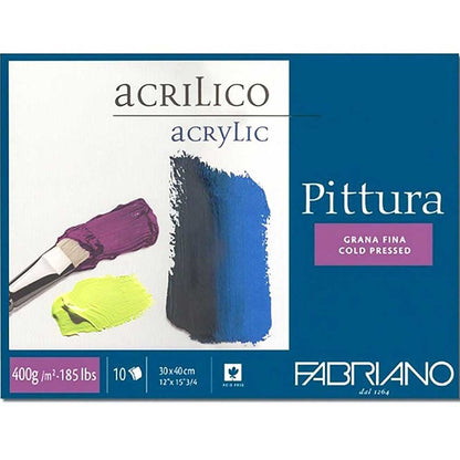 Fabriano Pittura Cold Pressed Pad 400gr Akrilik Blok 10 Sayfa 30x40cm