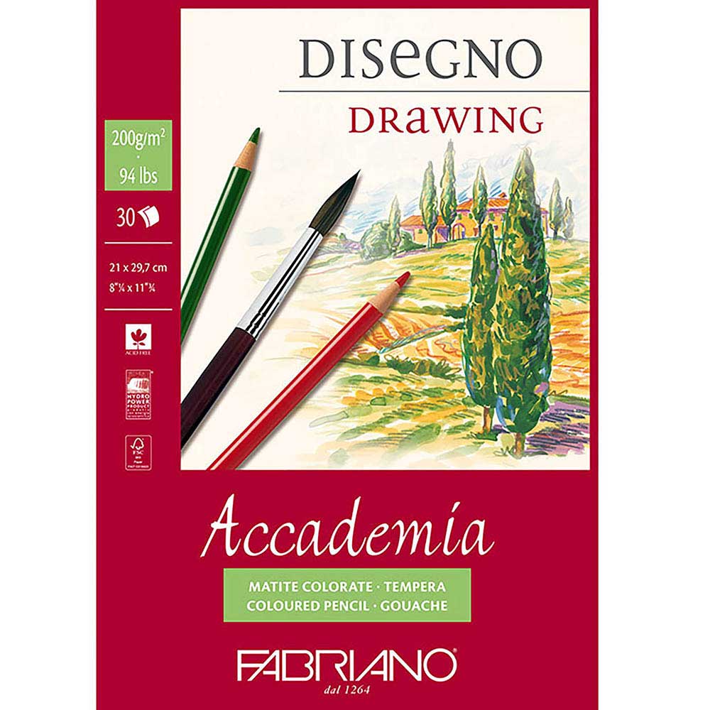 Fabriano Accademia Disegno 200gr Çizim Blok 30 Sayfa A4 (21x29.7cm)