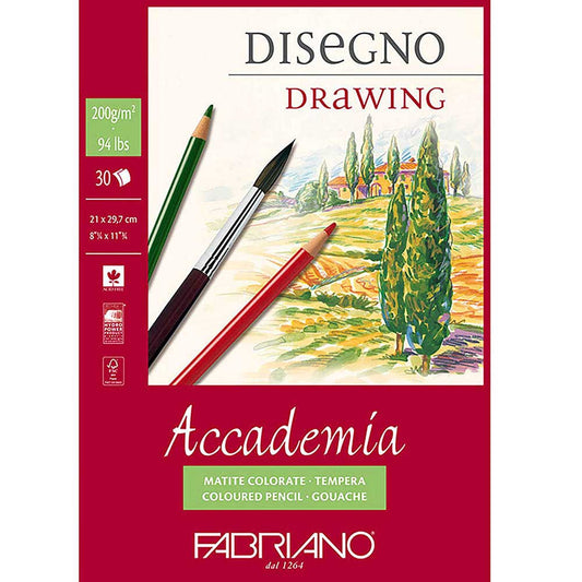 Fabriano Accademia Disegno 200gr Çizim Blok 30 Sayfa A4 (21x29.7cm)