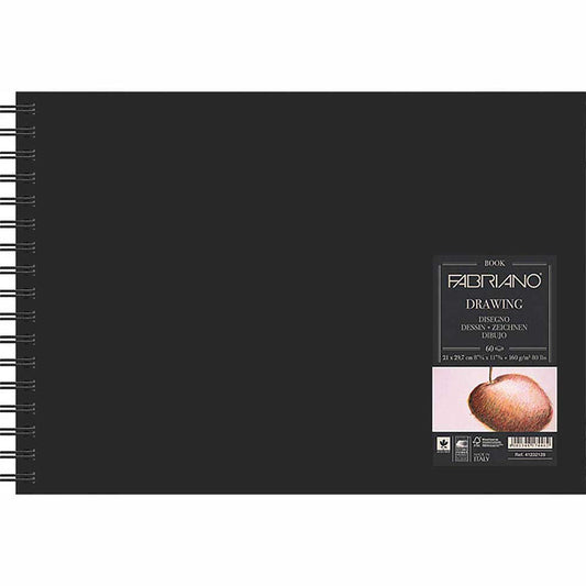 Fabriano Drawing Book Natural Grain 160gr Landscape Spiralli Çizim Blok 60 Sayfa A3 (29.7x42cm)