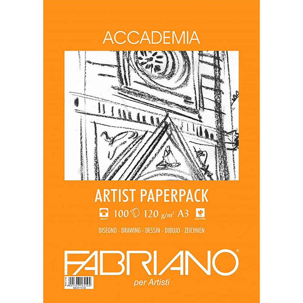 Fabriano Accademia Artists Paperpack Natural Grain 120gr A3 (29.7x42cm) 100 Sayfa