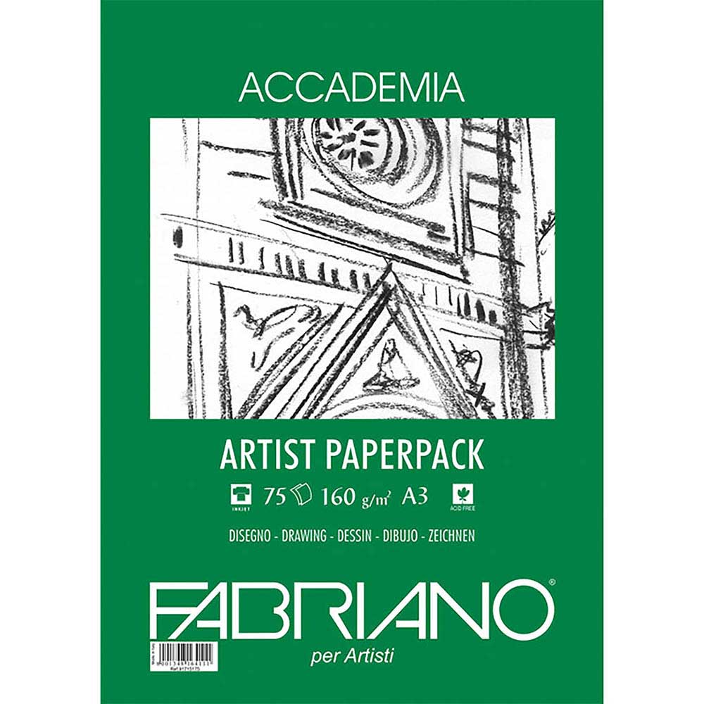Fabriano Accademia Artists Paperpack Natural Grain 160gr A3 (29.7x42cm) 75 Sayfa