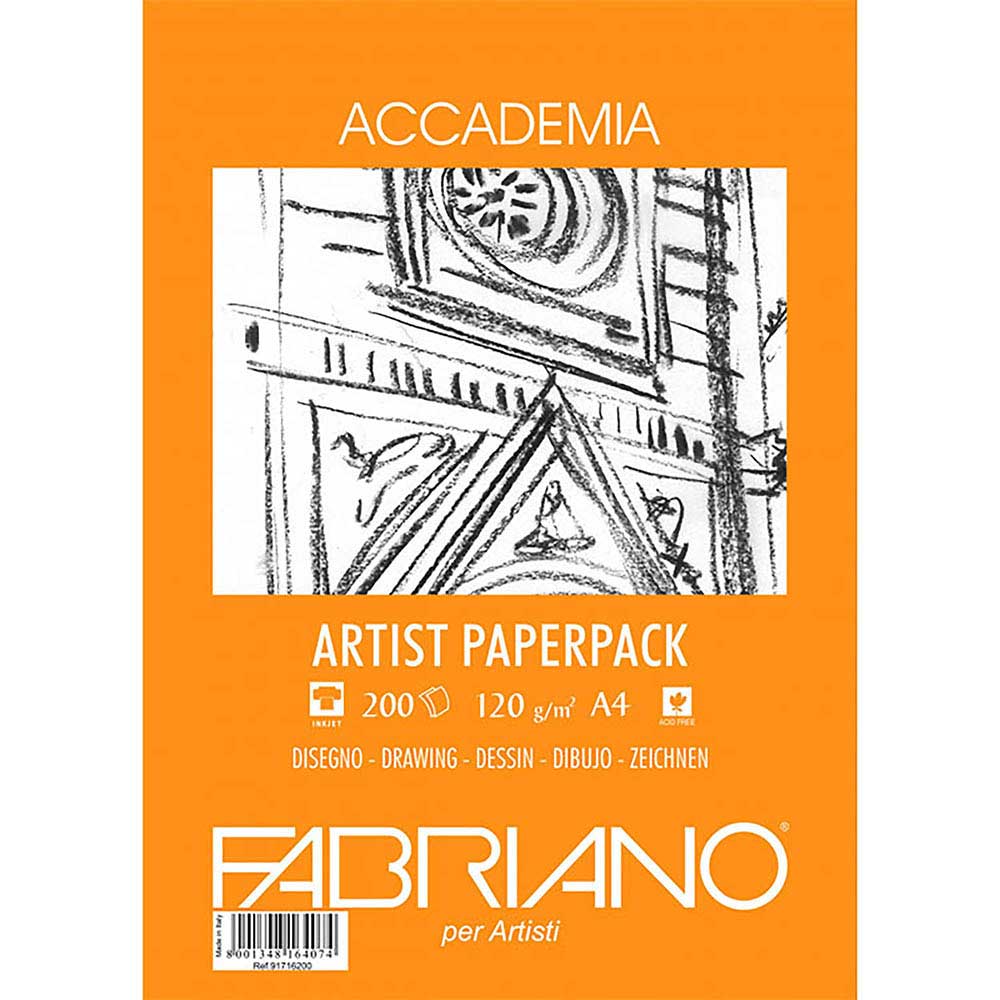 Fabriano Accademia Artists Paperpack Natural Grain 120gr A4 (21x29.7cm) 200 Sayfa
