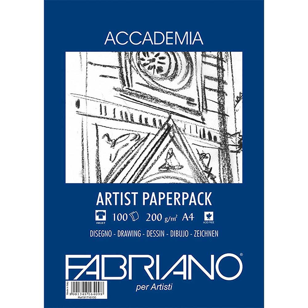 Fabriano Accademia Artists Paperpack Natural Grain 200gr A4 (21x29.7cm) 100 Sayfa