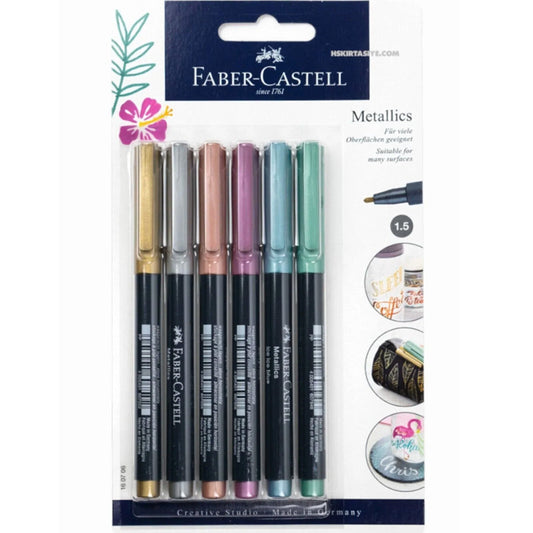 Faber Castell Metalik Markör 6'lı