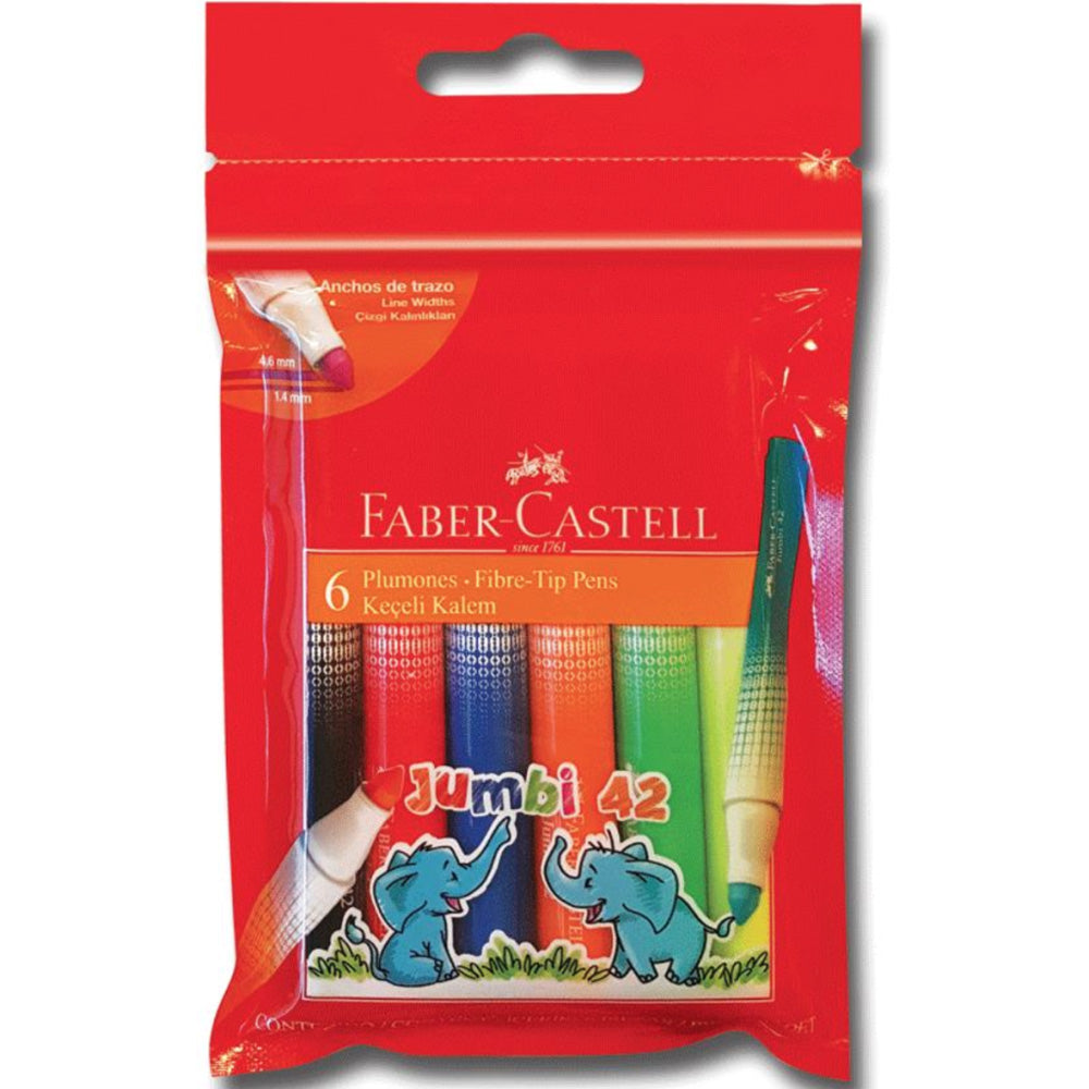 Faber Castell Jumbi Keçeli Kalem 6'lı Poşet