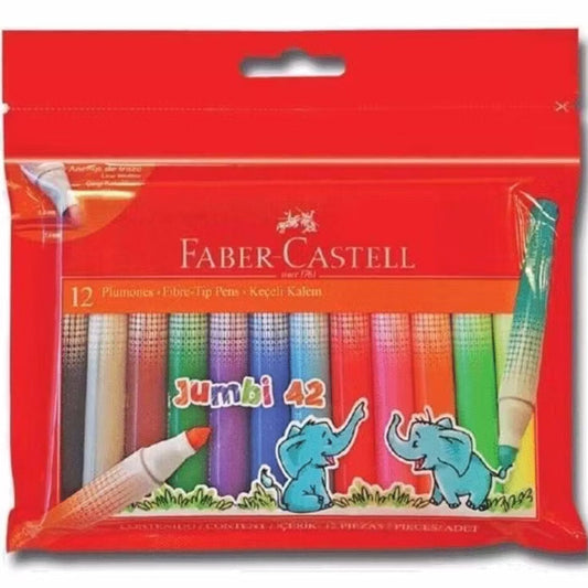 Faber Castell Jumbi Keçeli Kalem 12'li Poşet