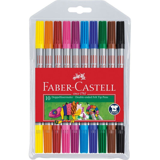 Faber Castell Çift Uçlu Keçeli Kalem 10'lu