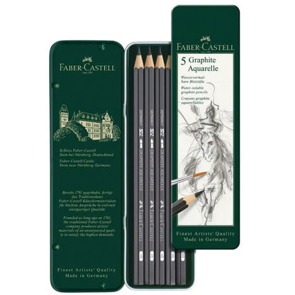 Faber Castell Graphite Aquarelle Kurşunkalem 5'li Metal Kutu HB,2B,4B,6B,8B