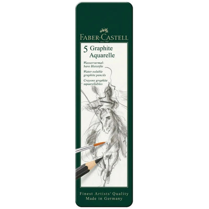 Faber Castell Graphite Aquarelle Kurşunkalem 5'li Metal Kutu HB,2B,4B,6B,8B