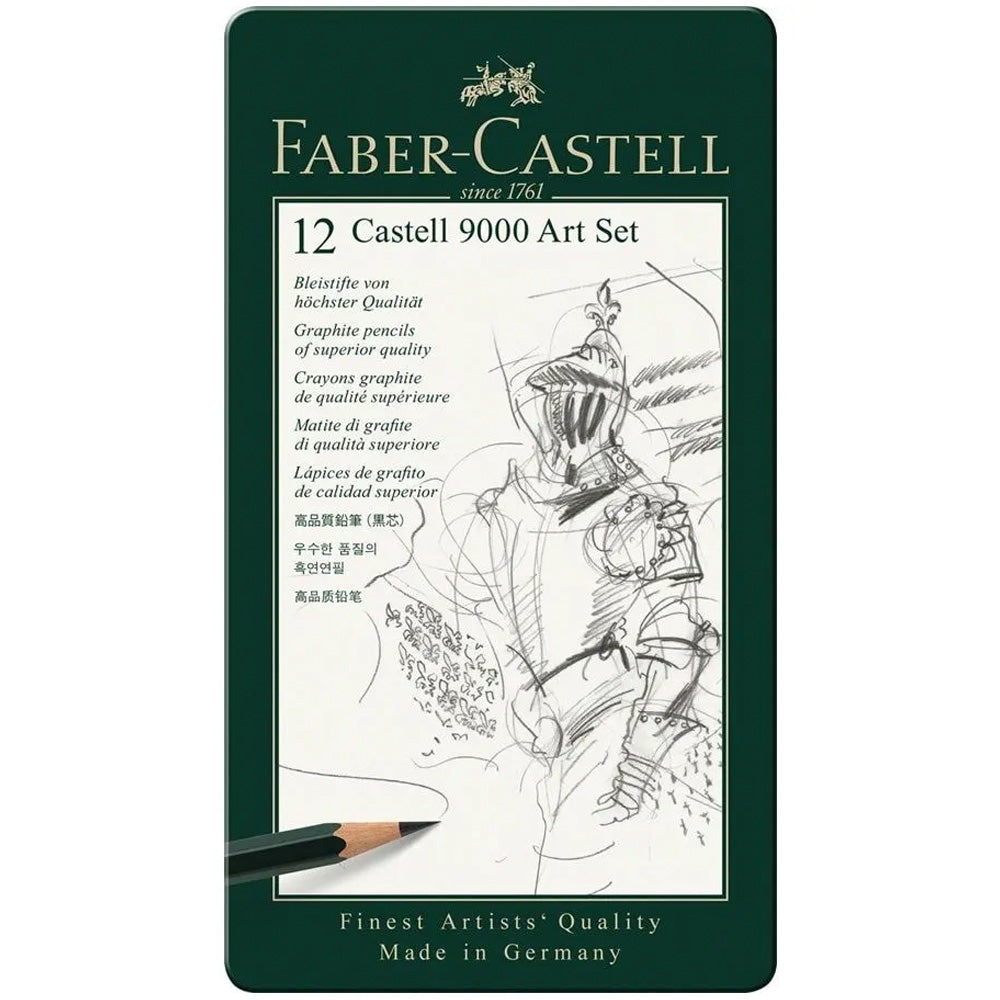 Faber-Castell 9000 Art Set (8B-2H), Naturel/Siyah