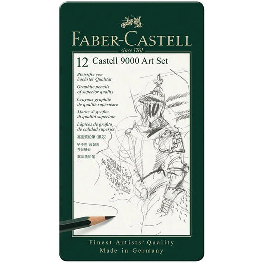 Faber-Castell 9000 Art Set (8B-2H), Naturel/Siyah