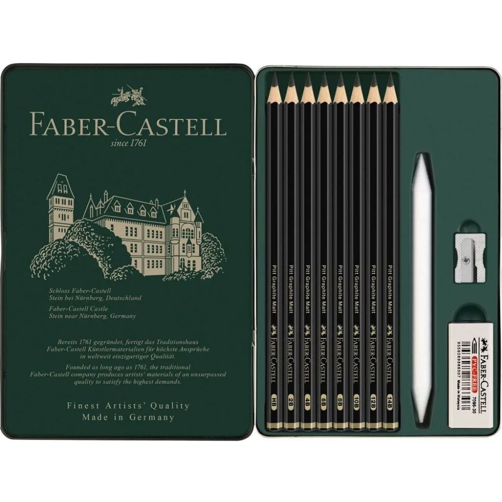 Faber Castell Pitt Graphite Matt Dereceli Kalem 11'li