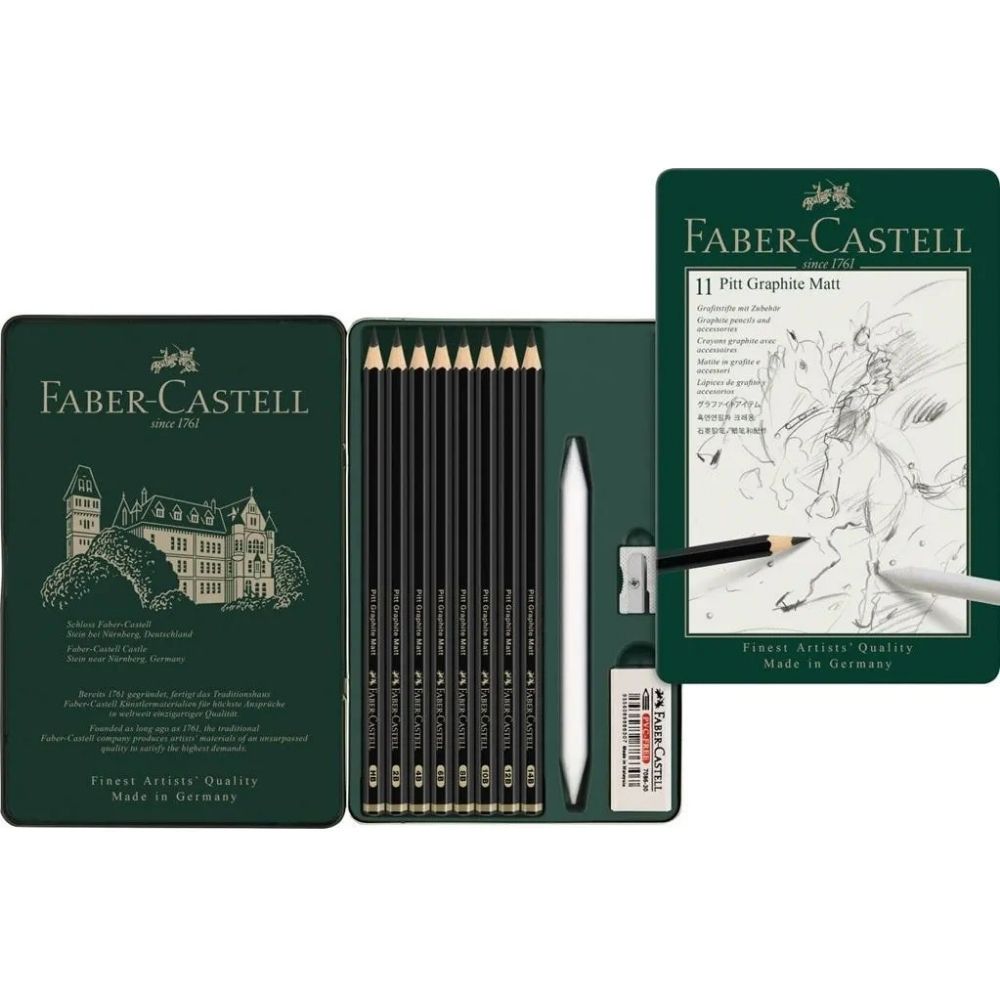 Faber Castell Pitt Graphite Matt Dereceli Kalem 11'li