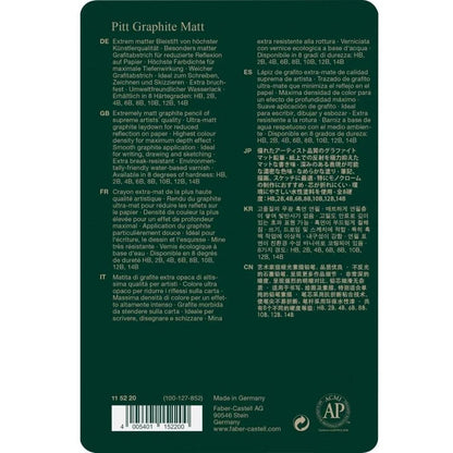 Faber Castell Pitt Graphite Matt Dereceli Kalem 11'li