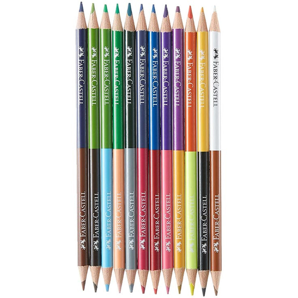 Faber Castell Bicolor Colour Pencils 12'li Karton Kutu (24 Renk)